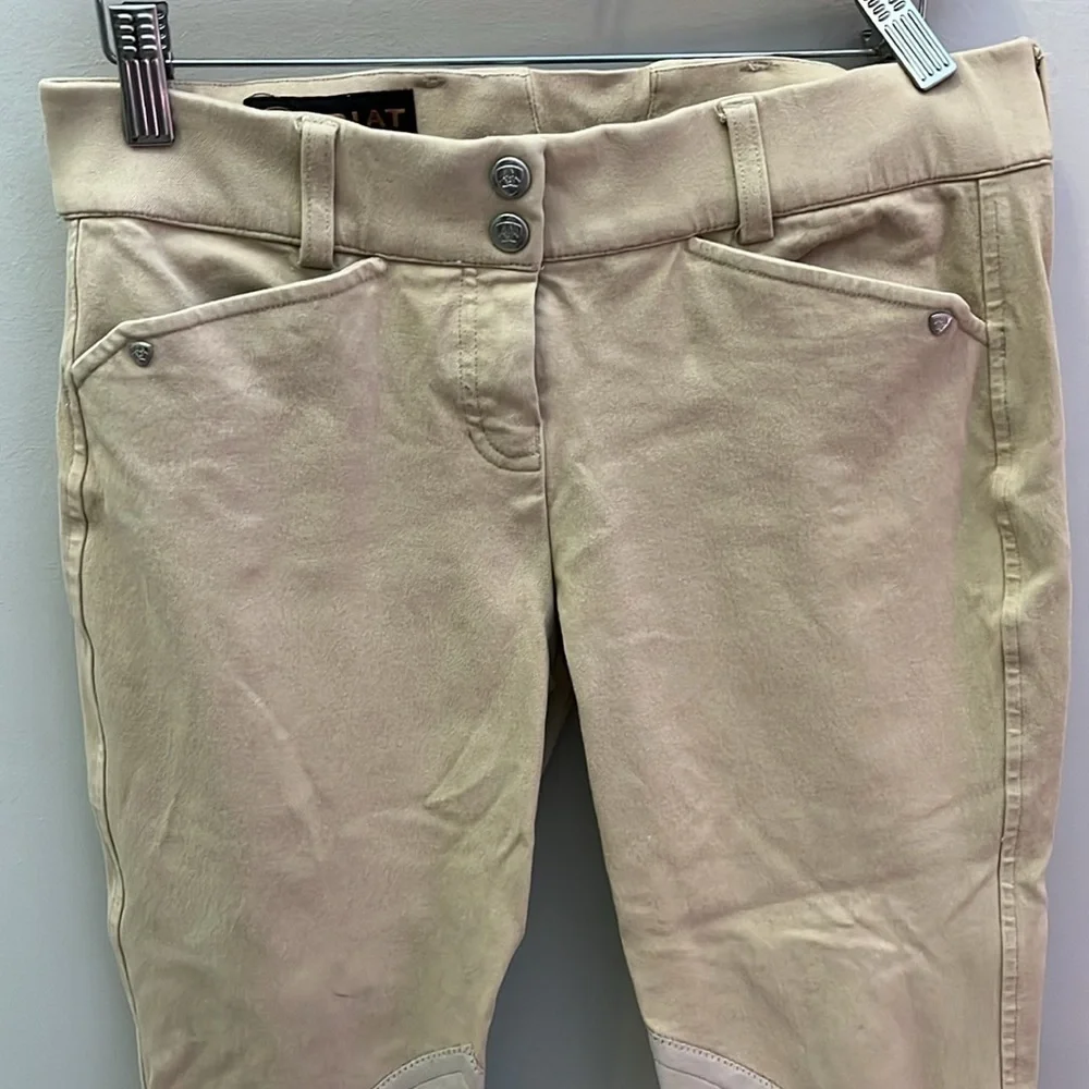 Ariat Equestrian Riding Pants Breeches Knee Patch Size 28 Cropped